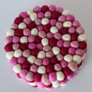 Pink Felt Ball Trivet