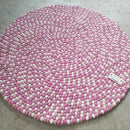 Pink Princess Felt Ball Rug