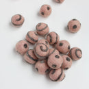 Polka Dot Swirl Felt Balls Natural Grey On Fairy Floss