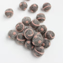 Polka Dot Swirl Felt Balls Fairy Floss On Natural Grey