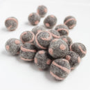 Polka Dot Swirl Felt Balls Fairy Floss On Natural Grey