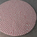 Strawberries And Cream Felt Ball Rug