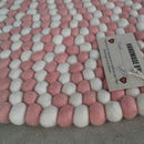 Strawberries And Cream Felt Ball Rug