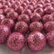 glitter felt balls rose pink