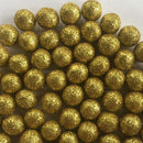 gold felt glitter balls