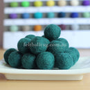 Felt Ball Teal Green 1 CM,  2 CM, 2.5 CM, 3 CM, 4 CM Colour 17 - Felt Ball Rug Australia - 1