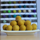 Felt Ball Mustard Yellow 1 CM,  2 CM, 2.5 CM, 3 CM, 4 CM Colour 56 - Felt Ball Rug Australia