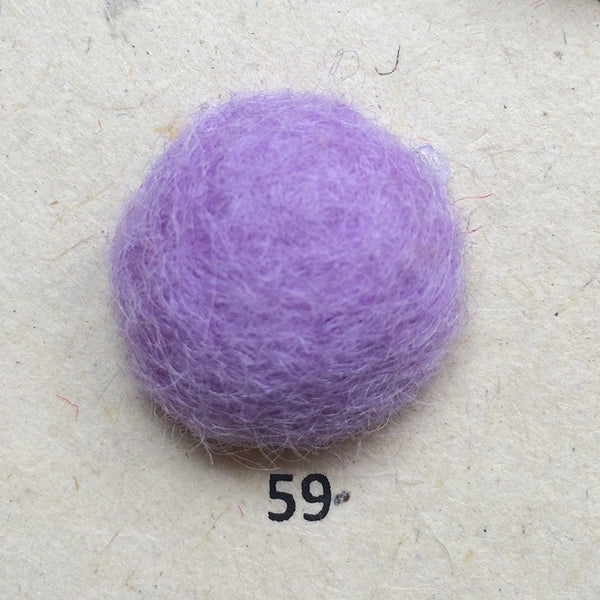 Felt Ball Lavender Mist 1 CM,  2 CM, 2.5 CM, 3 CM, 4 CM Colour 59