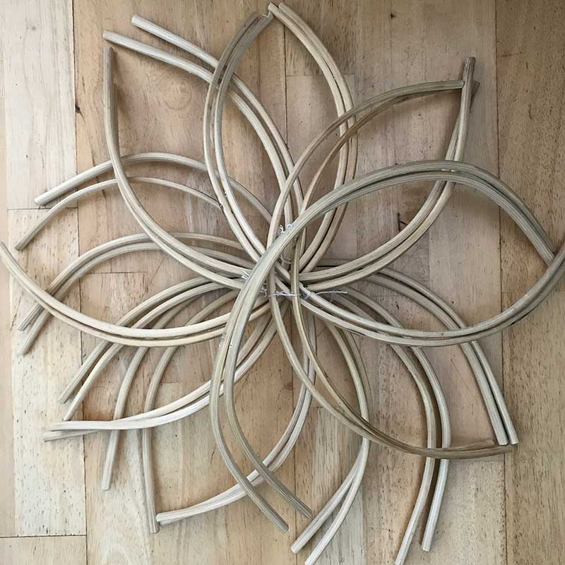 Baby Mobile Wooden Frame Arch Shaped Wooden Mobile Frame. Felt Ball