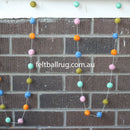 Pom Pom Garland Blue Mint Lime Orange Pink - Felt Ball Rug Australia - 2