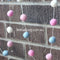 Felt Ball Garland Pink White Blue - Felt Ball Rug Australia - 3