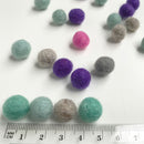 1 CM Felt Balls Assorted Colours