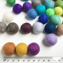 2 CM Felt Balls Assorted Colours