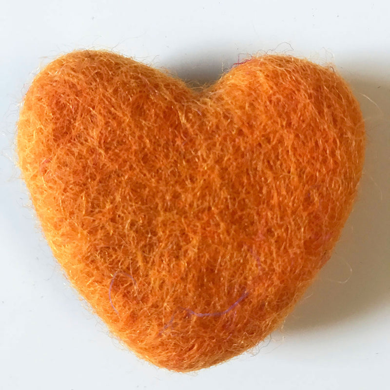 Felt Hearts Orange