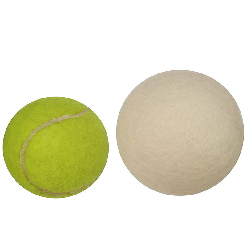 wool dryer ball size compare tennis ball