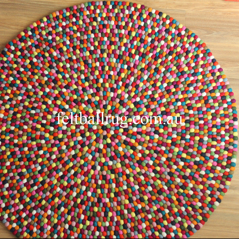 Multicoloured Felt Ball Rug - Most Popular Felt Ball Rug Design – Felt ...
