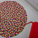 Multicoloured Felt Ball Rug