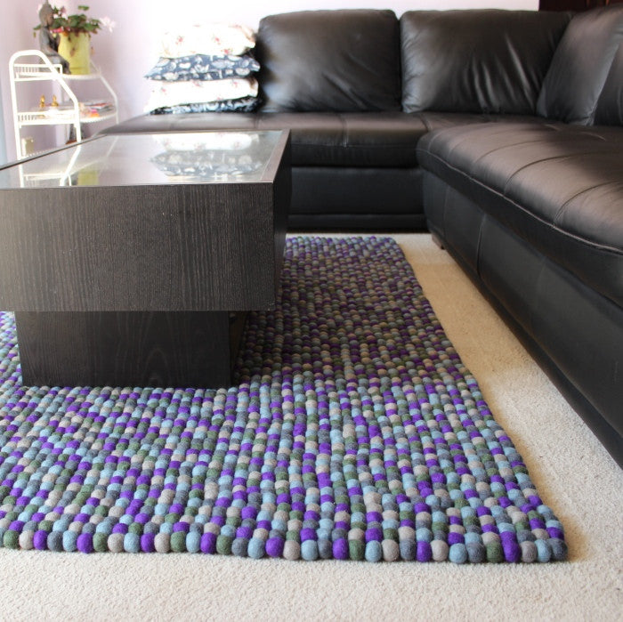 Ball Rug Model Felt Ball Rug Custom Made Rectangle - Design Your Own! – Felt Ball Rug ...