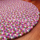 Sorbet Felt Ball Rug - Felt Ball Rug Australia - 1