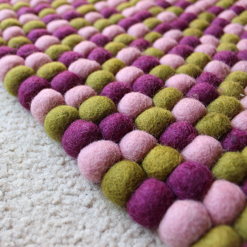 Mulberry Bush Felt Ball Rug - Felt Ball Rug Australia